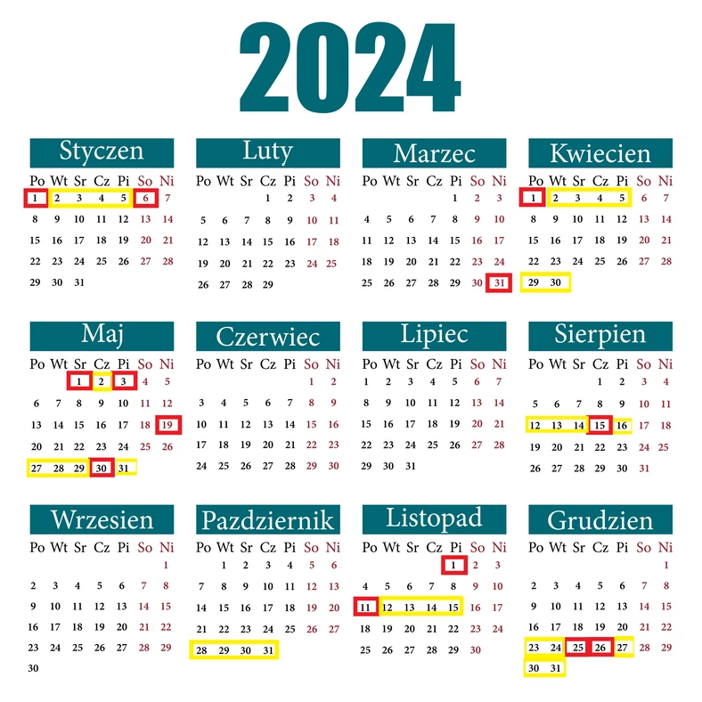 выходные дни в Польше 2024. Календарь праздничных дней